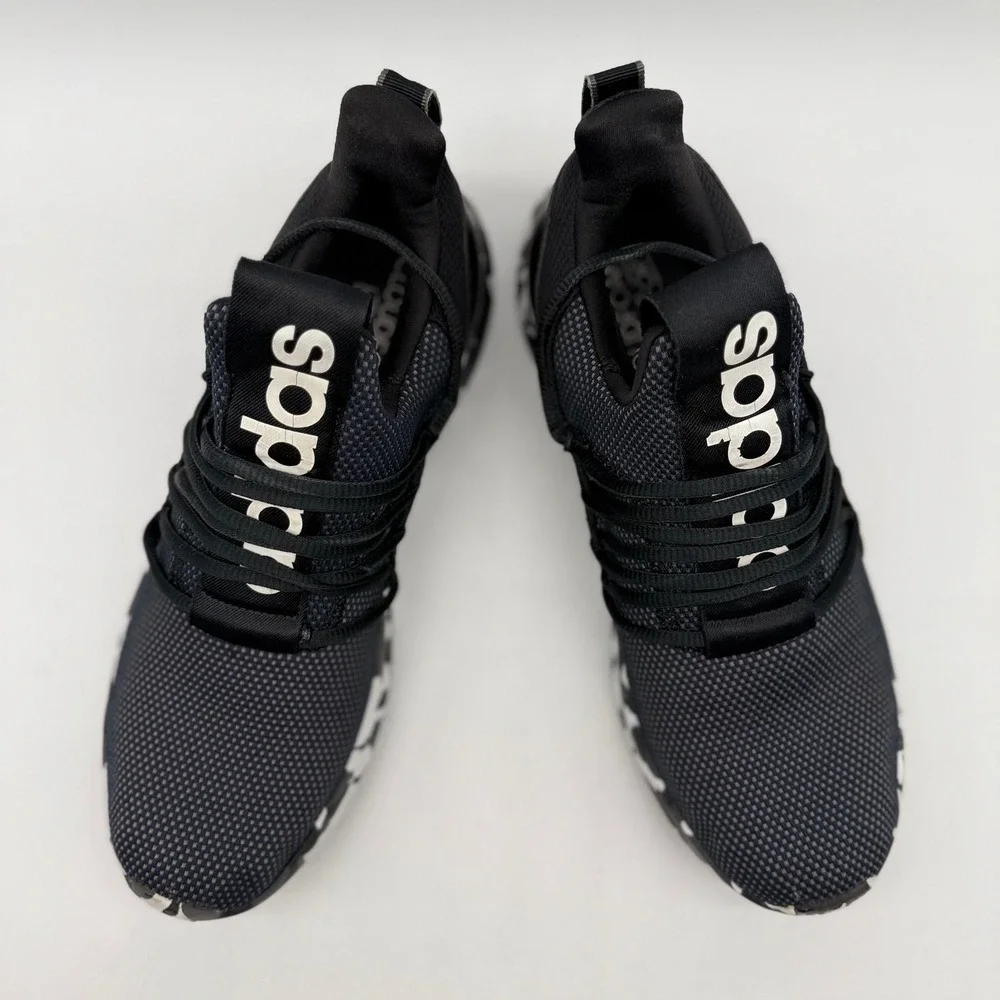 Adidas Mens 10 Lite Racer Adapt 3.0 Black Camo Slip On Running Shoes HWI 28Y001